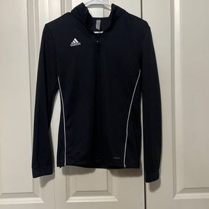 Adidas black and white zip up
